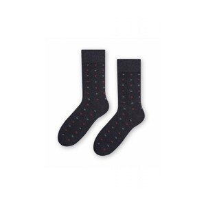 Steven 056 221 vzor grafitové Pánské oblekové ponožky