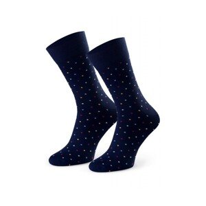 Steven 056 234 vzor tmavě modré Pánské oblékové ponožky