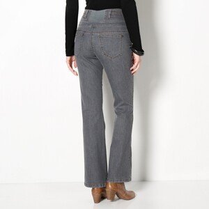 Blancheporte Bootcut džínsy s vysokým pásom, nízka postava sivá 36