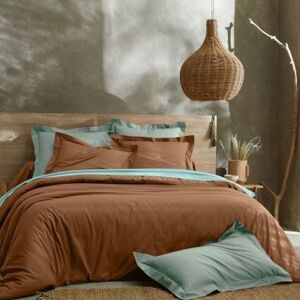 Blancheporte Jednofarebná posteľná bielizeň, polybavlna karamelová napínacia plachta 140x190cm