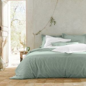 Blancheporte Jednofarebná posteľná bielizeň, polybavlna zelenkastá napínacia plachta 140x200cm