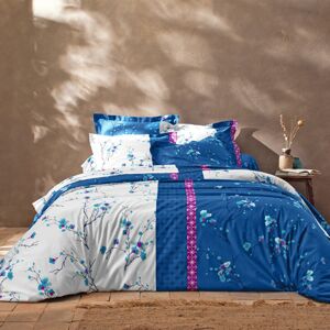 Blancheporte Posteľná bielizeň Kimori, bavlna modrá klasická plachta 180x290cm