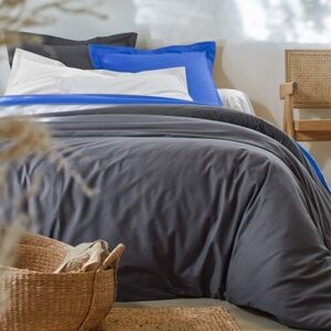 Blancheporte Jednofarebná posteľná bielizeň, polybavlna uhľová obliečka na prikrýv. 200x200cm