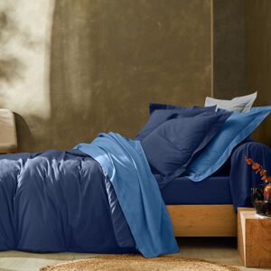 Blancheporte Jednofarebná posteľná súprava zn. Colombine z bavlny námornická modrá napínacia plachta 120x190cm
