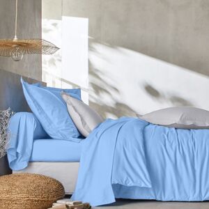 Blancheporte Jednofarebná posteľná bielizeň perkál, zn. Colombine modrá obli. na vank.50x70cm,viazanie