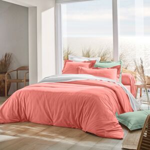 Blancheporte Jednofarebná posteľná bielizeň, bavlna koralová obliečka na prikrýv.260x240cm