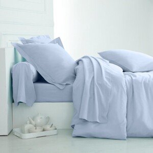 Blancheporte Jednofarebná posteľná bielizeň, polybavlna nebeská modrá obliečka na prik. 140x200cm