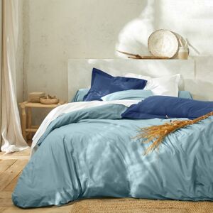 Blancheporte Jednofarebná posteľná súprava zn. Colombine z bavlny tyrkysová obliečka na prikr. 240x220cm