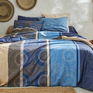 Blancheporte Posteľná bielizeň Youssou, bavlna modrá obliečka na prikrývku140x200cm