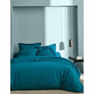 Blancheporte Jednofarebná posteľná bielizeň perkál, zn. Colombine pávia modrá napínacia plachta 180x200cm