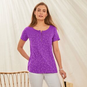 Blancheporte Tuniské tričko s potlačou purpurová 50