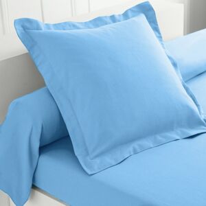 Blancheporte Jednofarebná flanelová posteľná bielizeň zn. Colombine nebeská modrá obliečka na vank. 63x63cm