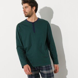 Blancheporte Pyžamové tričko s tuniským výstrihom zelená 107/116 (XL)