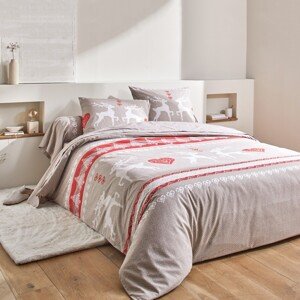 Blancheporte Bavlnená posteľná bielizeň Jeleň piesková obliečka na vankúš 65x65cm