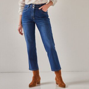 Blancheporte Rovné skrátené džínsy modrá 36